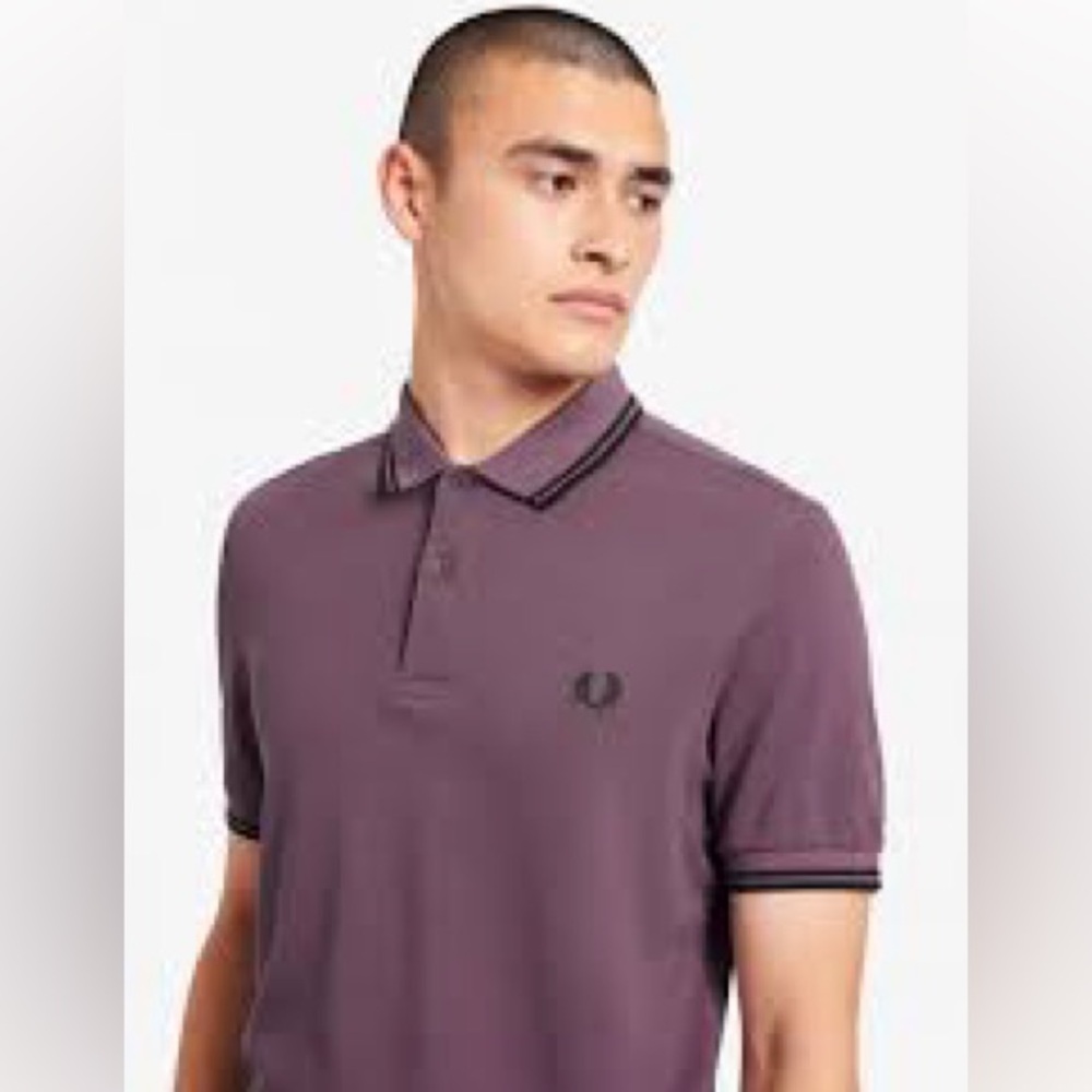 Fred Perry purple polo shirt - Picture 2 of 10